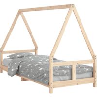Cadre de lit pour enfants 80x200 bois de pin massif