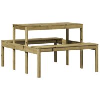 Table de pique-nique 110x134x75 bois de pin imprégné