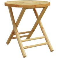 Table de jardin pliable Ø45x45 bambou