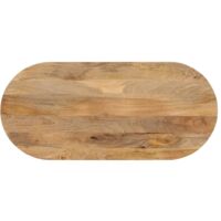 Dessus de table 100x40x3,8 ovale bois massif de manguier