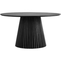Table à manger ronde LANZA – Ø120 ou Ø140cm 140 cm-Noir-Diamètre 140 cm