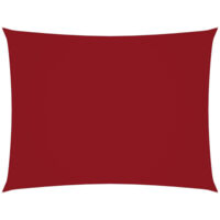 Voile de parasol Tissu Oxford rectangulaire 3x4 m Rouge