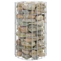 Poteau à gabion circulaire Acier galvanisé Ø30x50