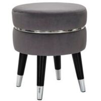 Tabouret de bar paris gris argenté ø 35x40,5