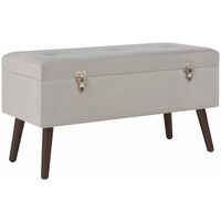 Banc de rangement HHG-587, coffre de linge avec coussin et compartiment de  rangement, bois de