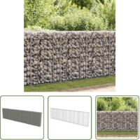 Mur à gabion avec couvercles Acier galvanisé 600 x 30x150