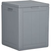 Boîte de rangement de jardin 90 L Gris PP