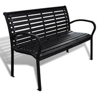 Banc de jardin WPC et métal noir Etrino