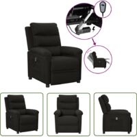 The Living Store Fauteuil inclinable électrique Noir Tissu - Fauteuil Inclinable Électrique - Chaise Relaxante - Fauteuil Cuir - Fauteuil Design - Fauteuil Moderne
