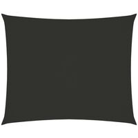 Voile de parasol Tissu Oxford rectangulaire 3x4 m Anthracite