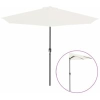 Parasol de balcon avec mât en aluminium Sable 300x150 Demi