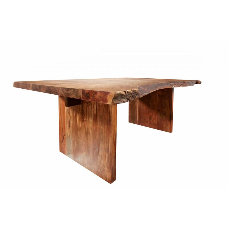 FREEFORM 4 Tavolo da pranzo in legno di acacia - laccato natur / gambe in  ferro - antracite mat