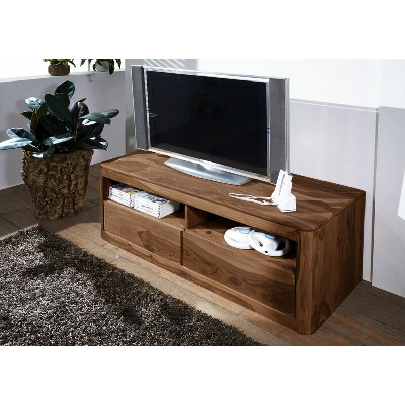 mobile TV in legno di Shesham / Acacia 200x45x50 smoked cherry tinto  TORONTO #151