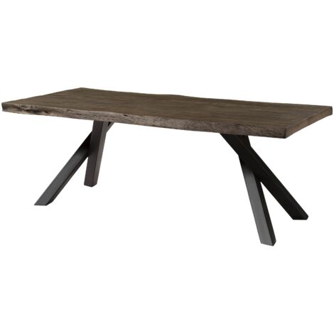 Tavolo da pranzo in legno di mango 180x90x76 laccato grigio / gambe ad A antracite matt FREEFORM 5