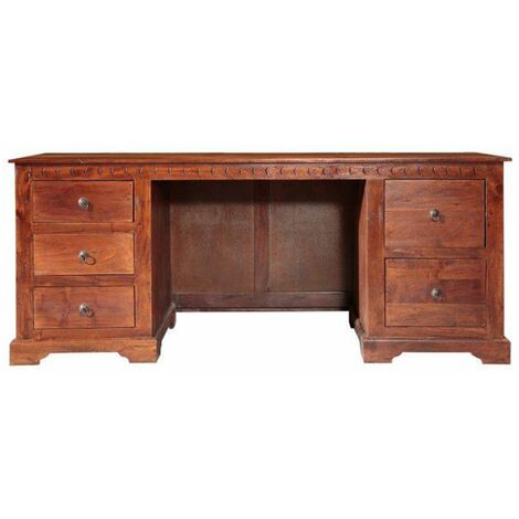 scrivania in legno di Acacia 180x80x74 nougat laccato OXFORD 529