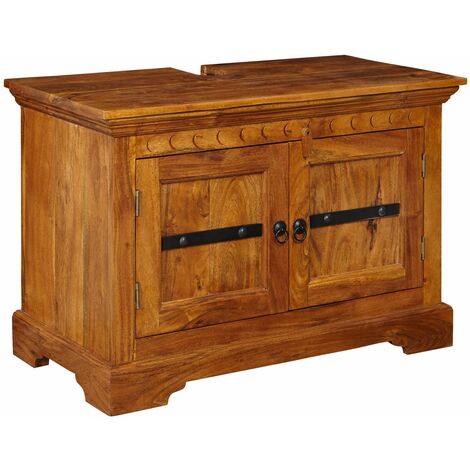 OXFORD 01005 Mobile lavabo in legno di acacia - laccato / miele 88x43x60 (1/4)
