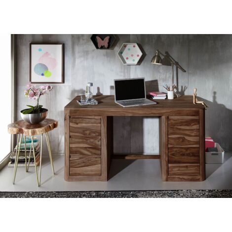 scrivania in legno di Sheesham Acacia 150x75x78 smoked cherry
