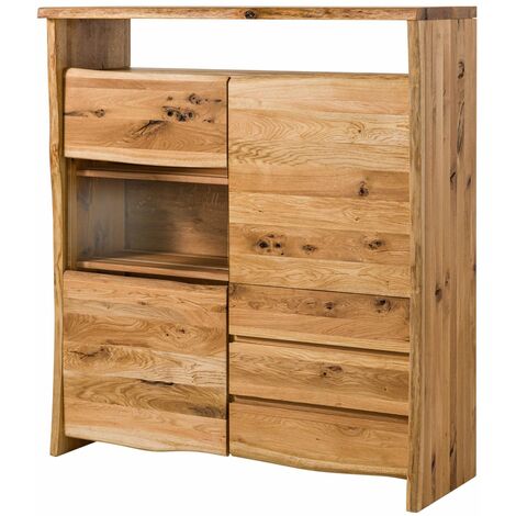 VILLANDERS #101 Vetrina in legno di quercia selvatica - oliato/natur 103x40x205