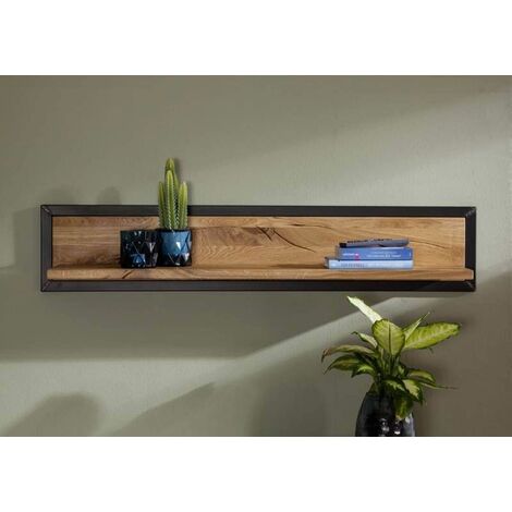 Mensola In Quercia Rovere In Legno Massello Al Naturale 100x30 Cm Sp. 4 Cm