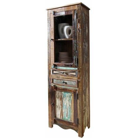 vetrina in legno di Legno riciclato 60x35x190 multicolore laccato NATURE OF SPIRIT 24