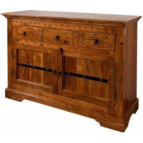 Scrivania Oxford In Legno Massello Di Acacia - Stile Coloniale 107x50x100 Cm