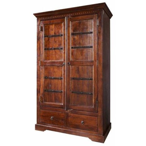 armadio in legno di Acacia 108x64x180 nougat laccato OXFORD 509