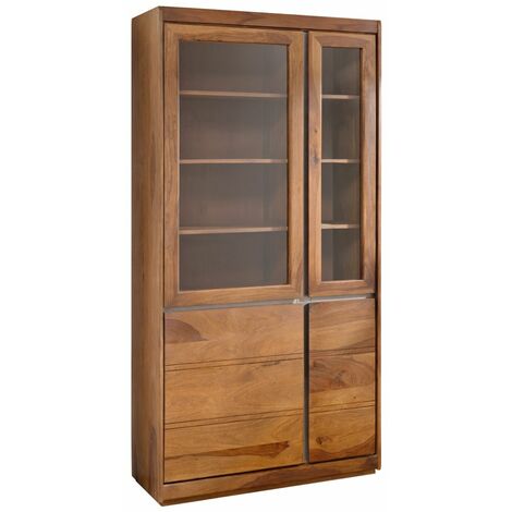 vetrina in legno di Sheesham / palissandro 102x40x205 noble unique laccato SYDNEY 101