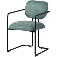 Set da due sedie imbottite 51x58x85 turchese ELISE 303