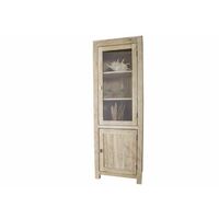 vetrina in legno di Acacia 65x42x190 pietra bianca sbiancato NATURE WHITE 53