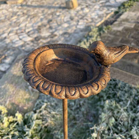 Mangeoire oiseaux à planter fonte 89x17cm