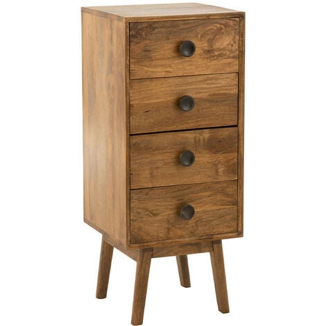 Commode Lora 4 tiroirs manguier 40x40x88cm