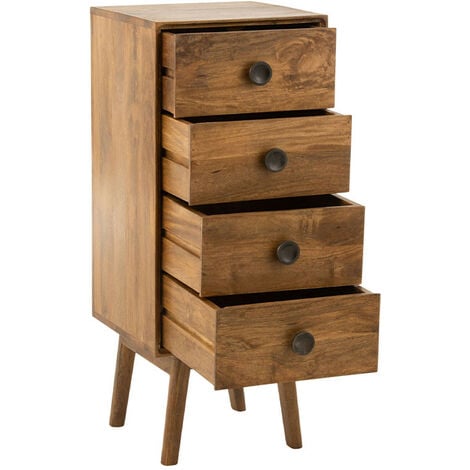Commode Lora 4 tiroirs manguier 40x40x88cm
