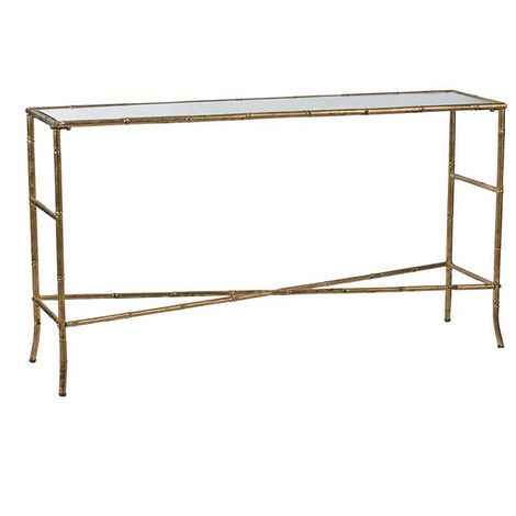 Console métal or plateau verre 76x34x144cm (1/2)