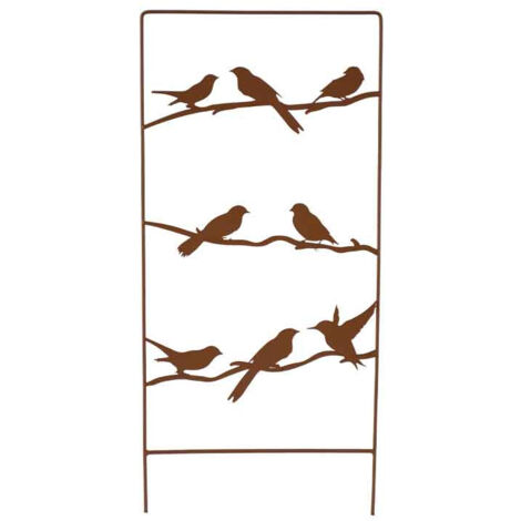 Treillage oiseaux fer marron 25x1x58cm (1/2)