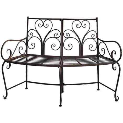 Banc De Jardin En Fer Forgé - 2/3 Places - Acier - Neuf