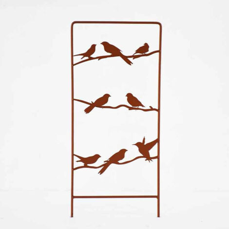 Treillage décoratif en fer oiseaux 15 x 1 x 38 cm