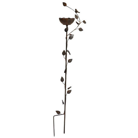 Mangeoire fonte oiseaux à planter 12x19x102cm