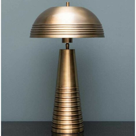 Lampe à poser dorée champignon 30x53cm