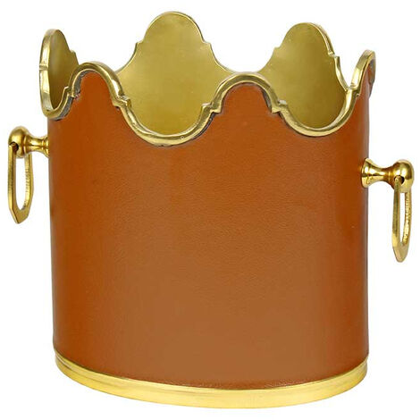 Rafraichisseur bouteilles en cuir 24x15x20cm (1/2)