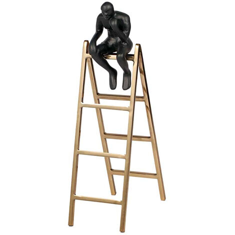 Statuette homme sur échelle 20x11x38cm (1/3)