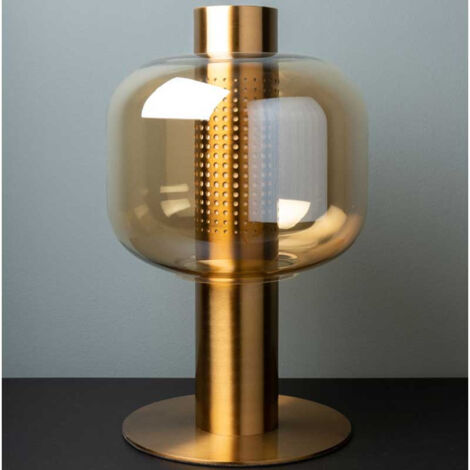 Lampe à poser Tuba doré 22x41x22cm (1/5)