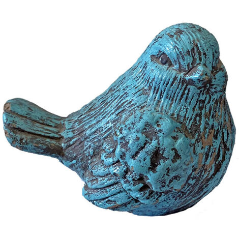 Oiseau bleu céramique 10x8x8cm (1/2)