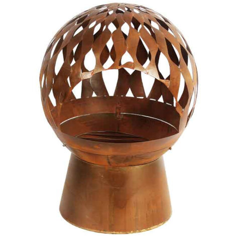 Brasero sphère de flamme 50x50x70cm (1/2)