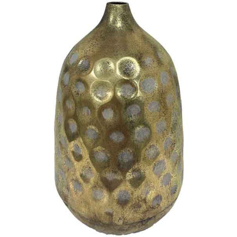 Vase épuré doré acier 55x55x45cm (1/4)
