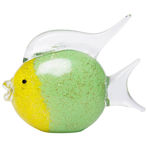 Figurine de poisson en verre de style Murano