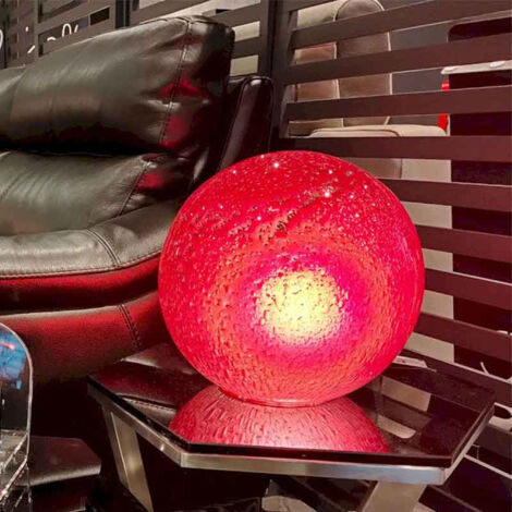 Lampe Volcanique boule rouge 30x30x30cm (1/2)