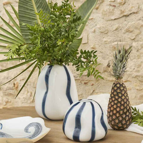 Vase Allen blanc verre 23x22x29cm (1/5)