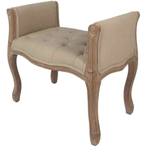 Banc marron beige bois 67x44x60cm (1/5)