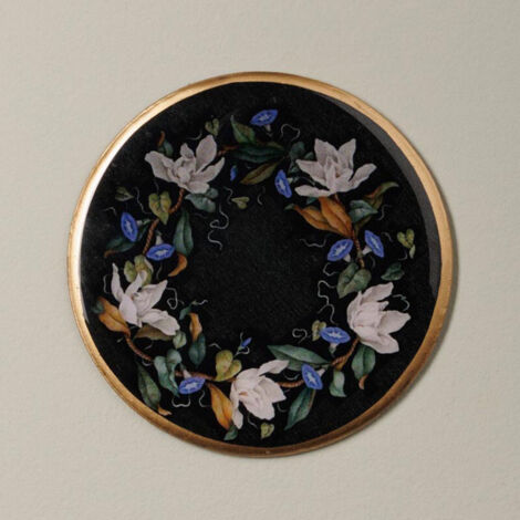 Sous-verre fleuri fer noir 10x10cm (1/3)