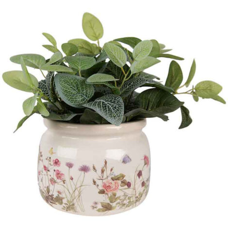 Pot de fleurs céramique fleuri 20x20x15cm (1/3)
